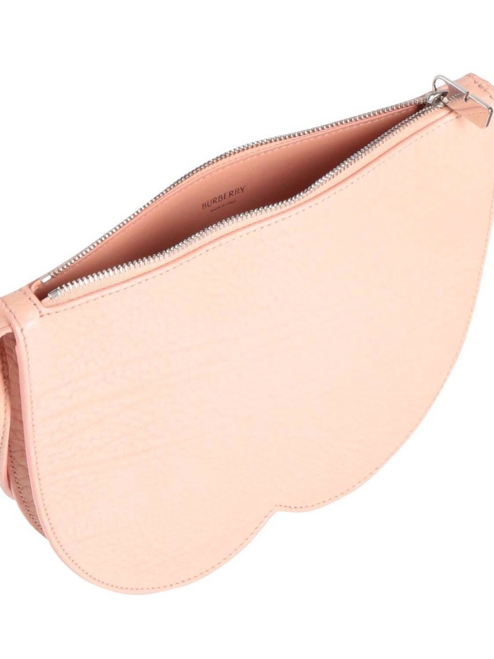 Burberry Peach Scallop-Edge Leather Crossbody Bag - Picture 2 of 3